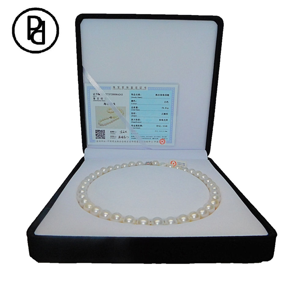 Thumbnail: 9.0-10.0mm Peach Freshwater Pearl Necklace - AAAA Quality