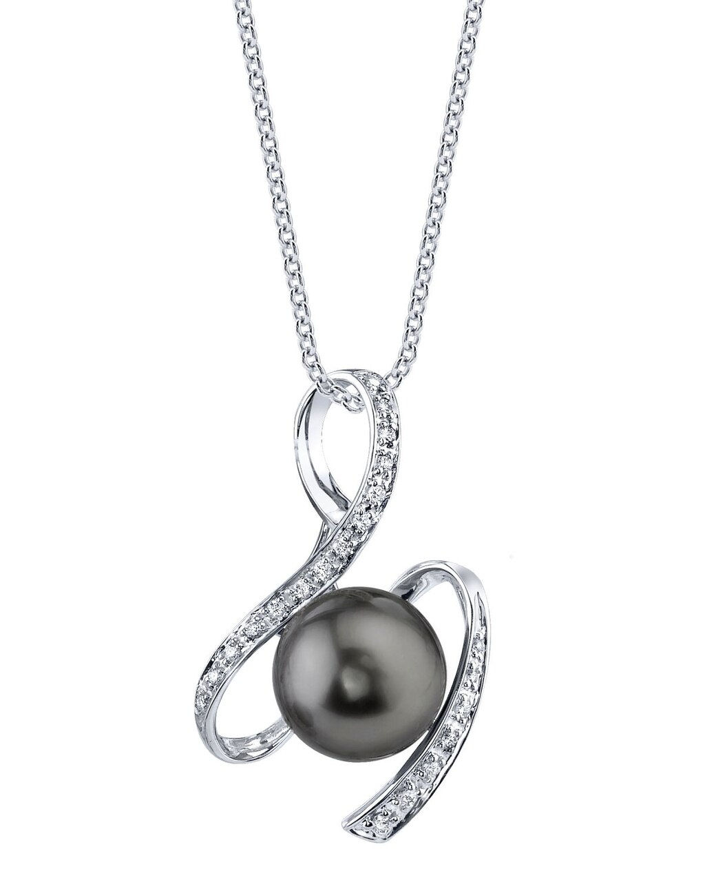 Tahitian South Sea Pearl & Diamond Pendant - Mohala Design