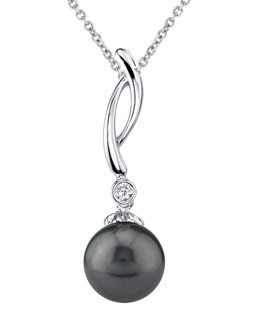 Tahitian South Sea Pearl & Diamond Pendant -  Kanani Design