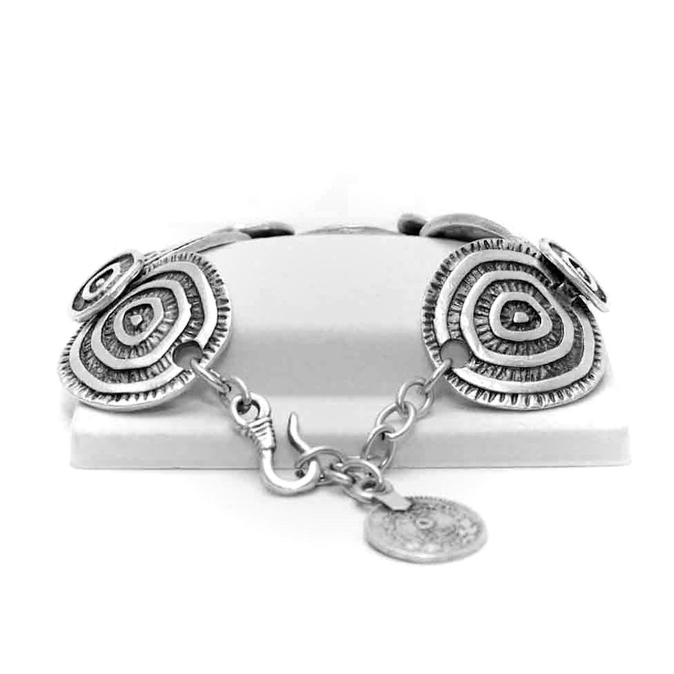 Thumbnail: Silver & Pewter Bracelet