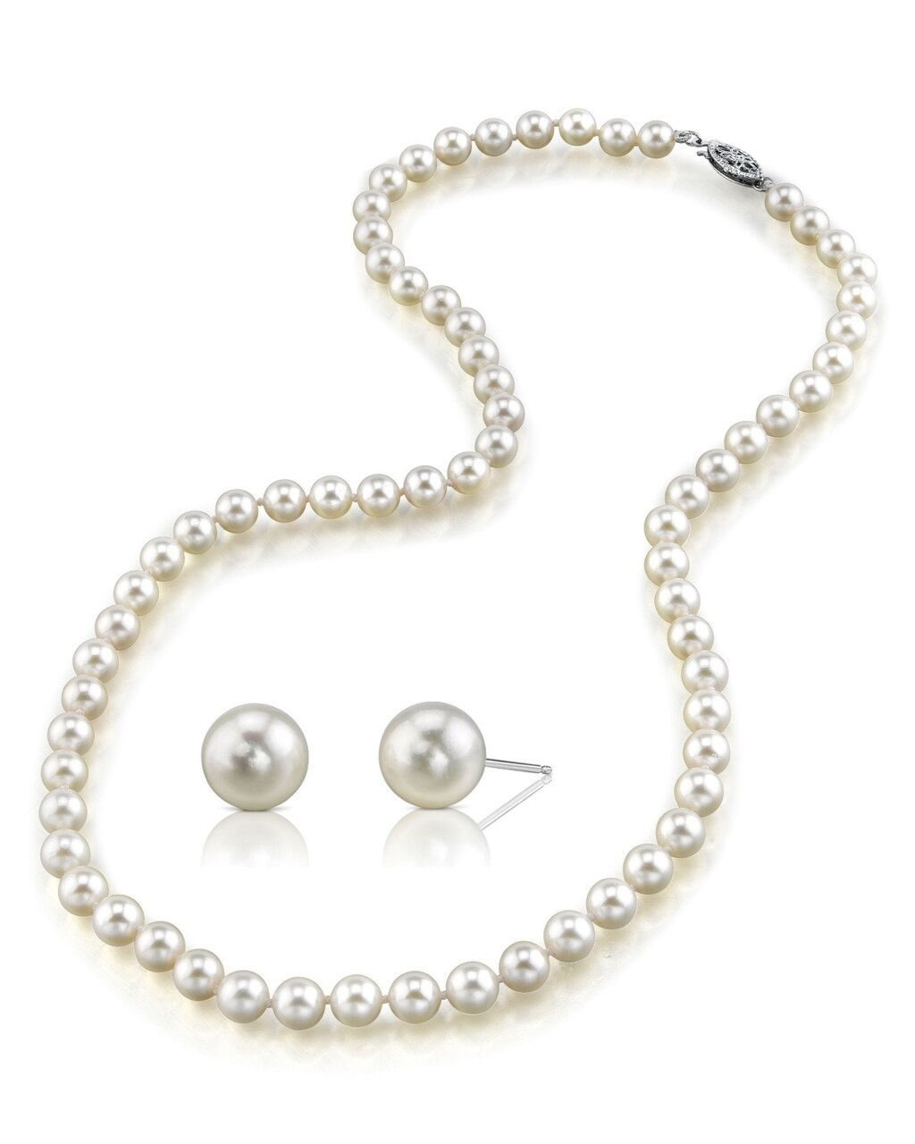 9.0-10.0mm Freshwater Pearl Necklace & Earrings Set