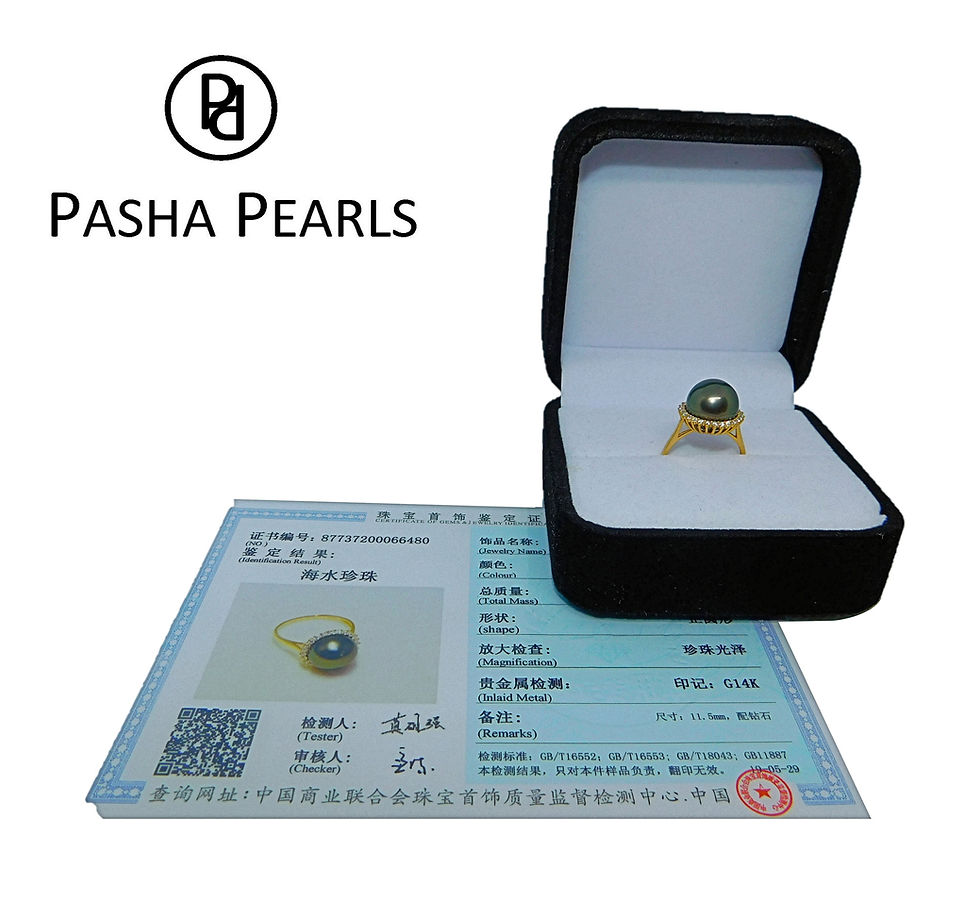 Thumbnail: Tahitian South Sea Pearl & Crystal Ring - Alisi Design