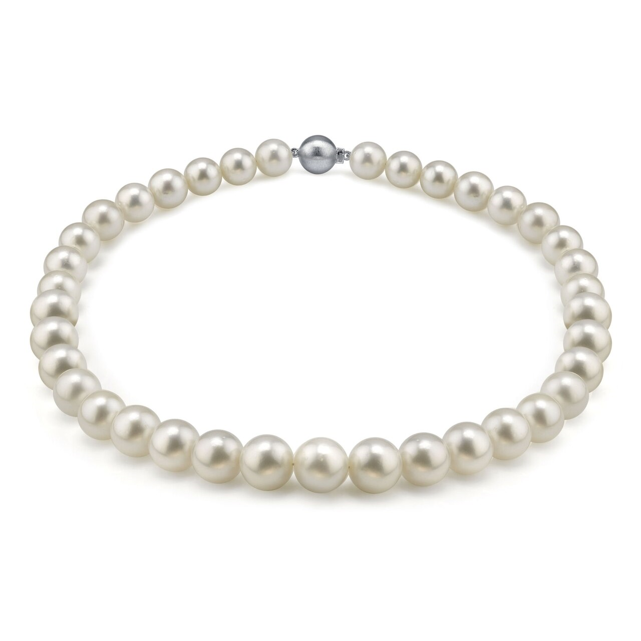10.0-13.0mm Round White South Sea Pearl Necklace - AAAA Quality