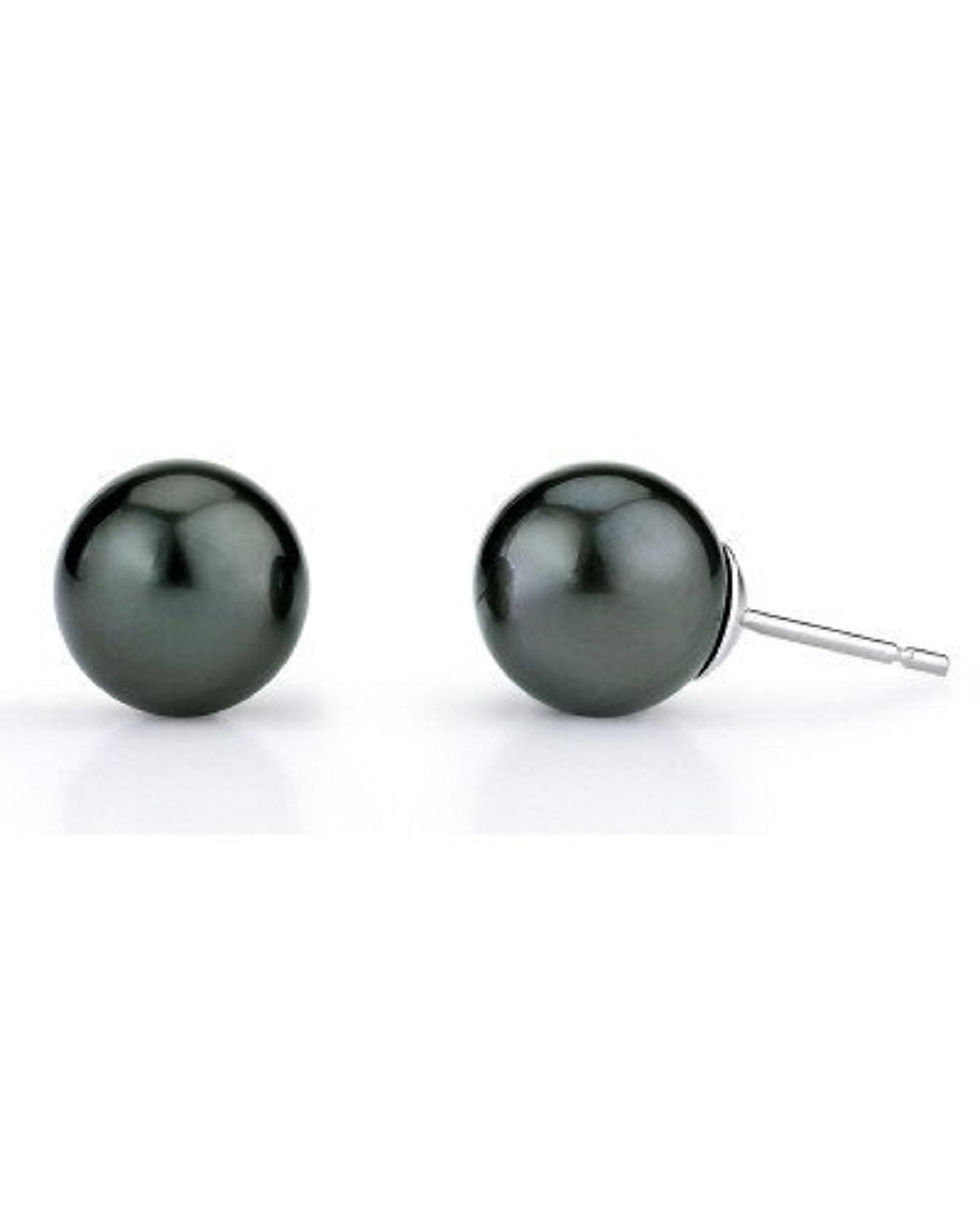 Thumbnail: 12.0mm Tahitian South Sea Pearl Stud Earrings