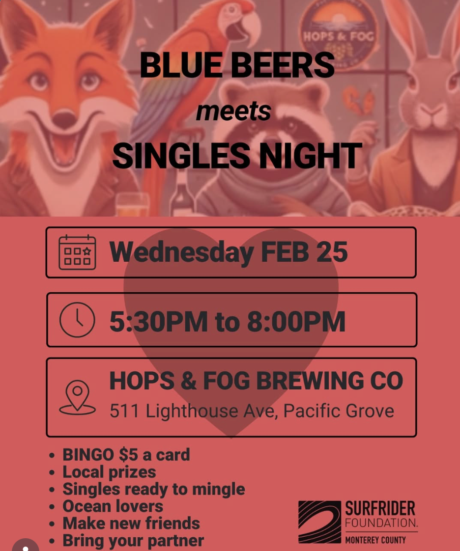 Singles Night Meets Surfrider Blue Beers!