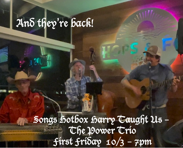First Friday with the Hotbox Harry Power Trio 🎵