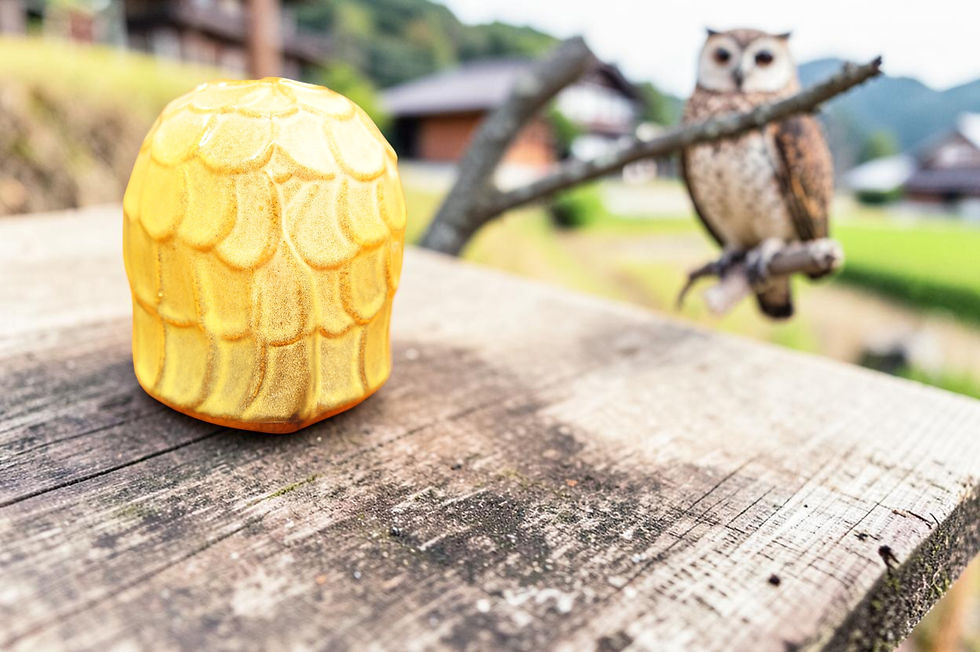 サムネイル： Large Owl - Yellow color