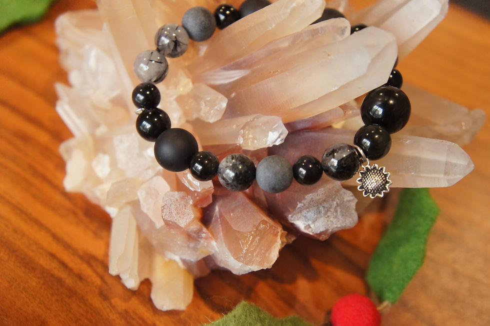 Thumbnail: Cosmic Healer natural crystal bracelet - 20cm