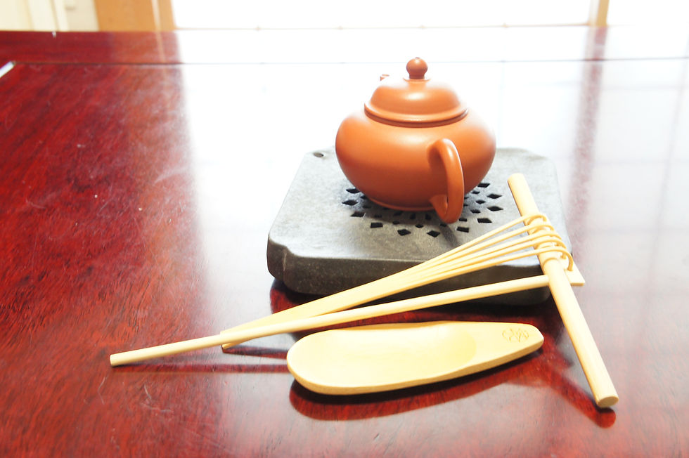 Thumbnail: Round bottom purple clay teapot