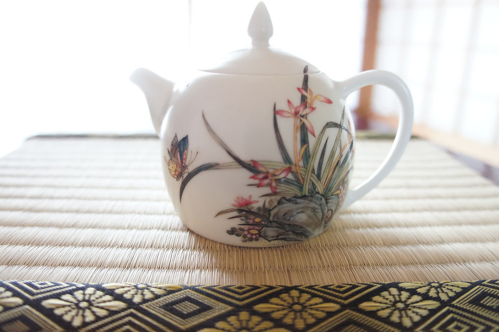 Thumbnail: Pastel  Semi-Hand Painted Tea set
