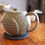 Thumbnail: Nara Owl Pottery Teapot - Gray color