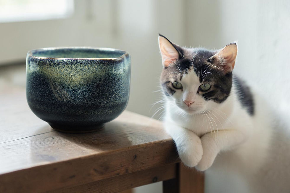 Thumbnail: Nunohiki - Blue color Small cat cup