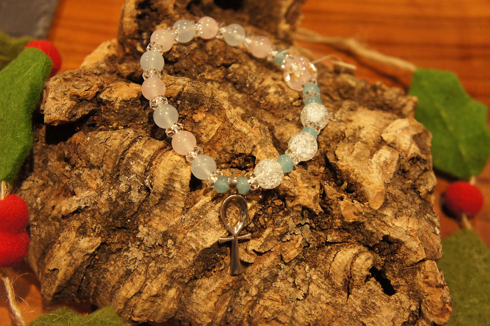 サムネイル： Blissful Prayer natural crystal bracelet - 18cm