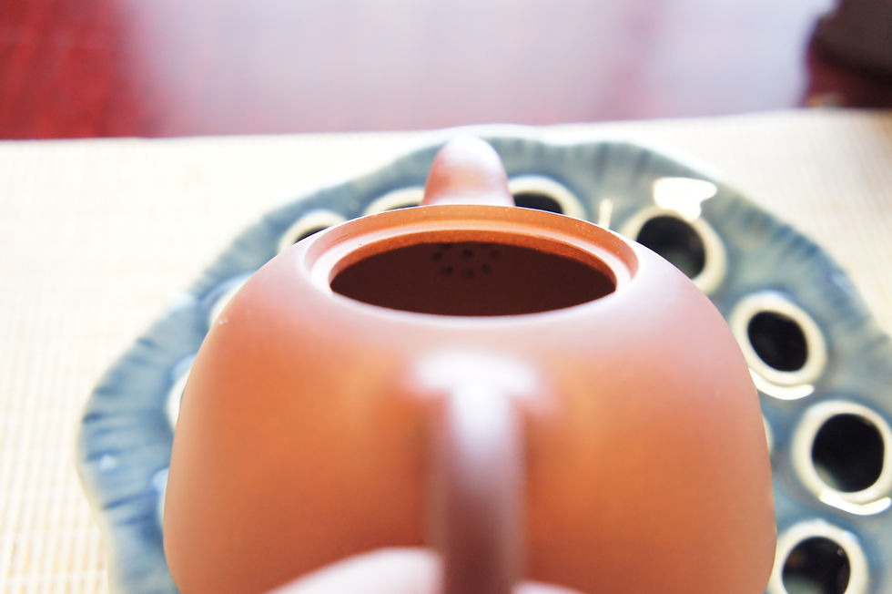 Thumbnail: Big Ear Round Bottom purple clay teapot