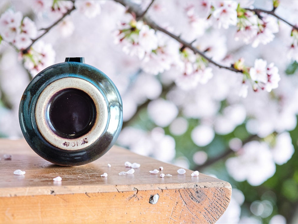 サムネイル： Nunohiki - Sakura Pottery Round mouth small Cup - Blue color