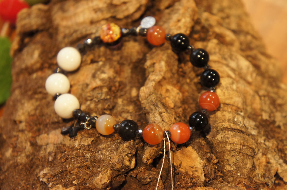 Thumbnail: Purificatory Prayer natural crystal bracelet - 18cm