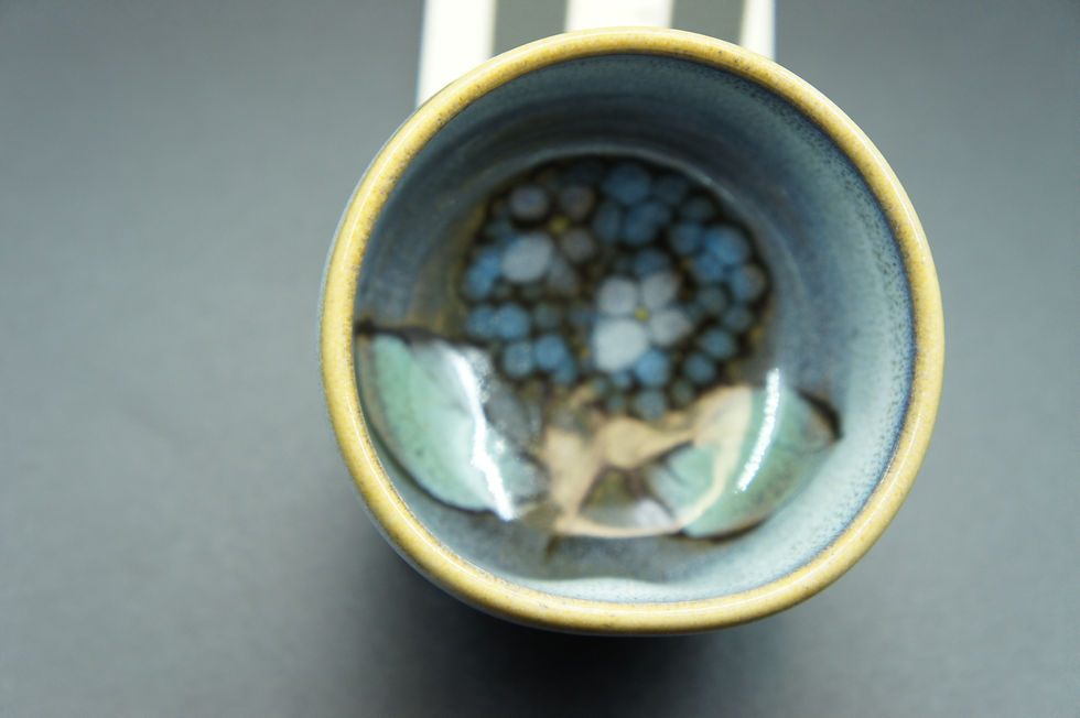 Thumbnail: Nunohiki - Japanese-style kujuku flower mini cup - blue