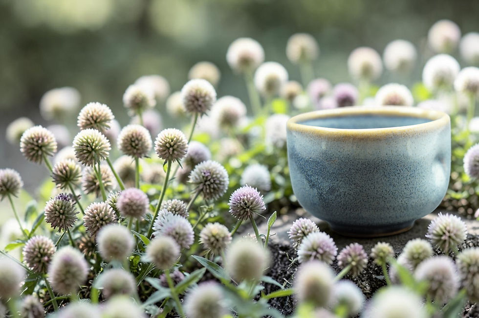 Thumbnail: Nunohiki - Japanese style kujuku flower mini cup - blue