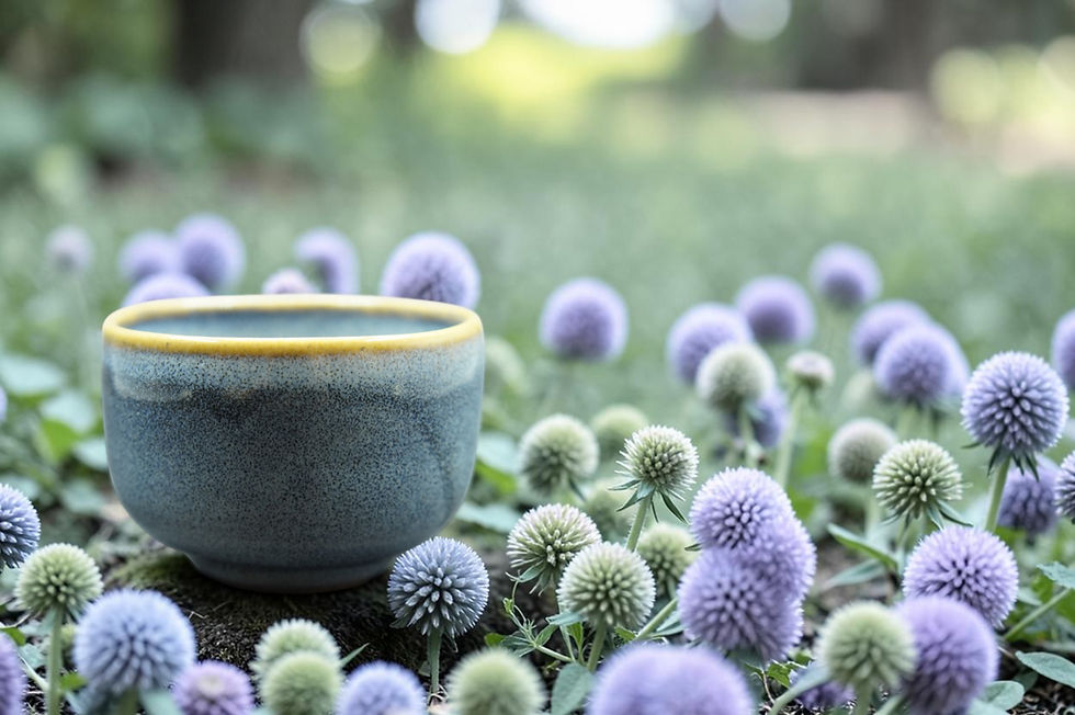 Thumbnail: Nunohiki - Japanese-style kujuku flower mini cup - blue