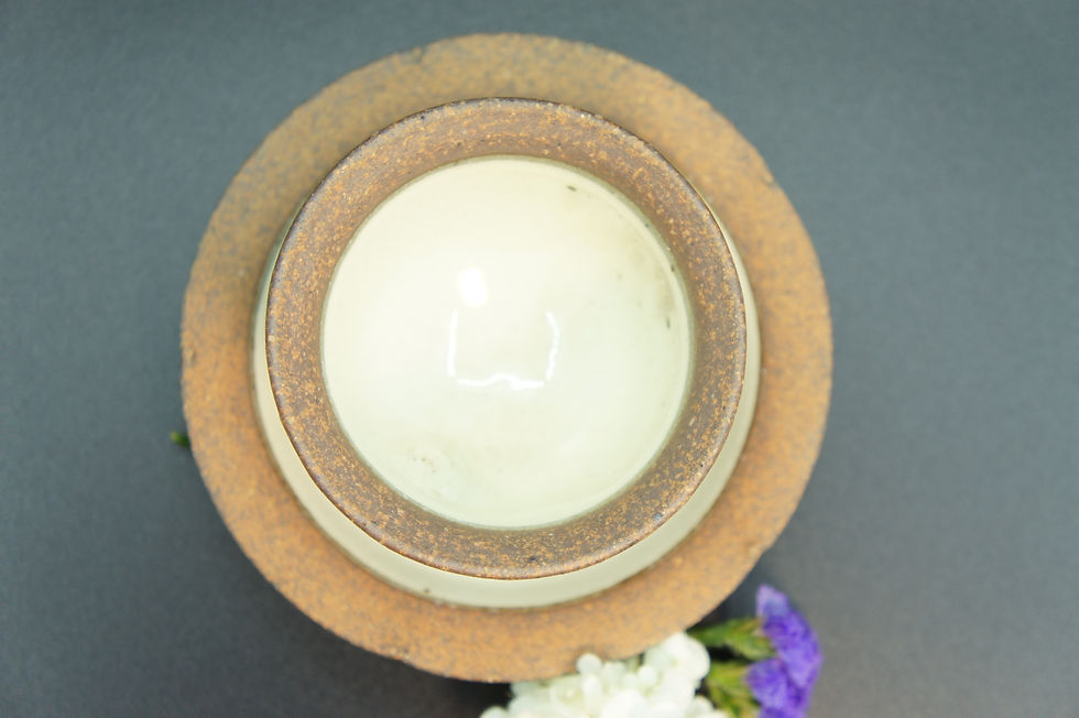 サムネイル： Nunobiki - Japanese style small sencha tea bowl and saucer - Brown Red