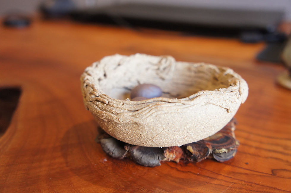 サムネイル： Shigaraki Hechomon bird's nest Incense Burner