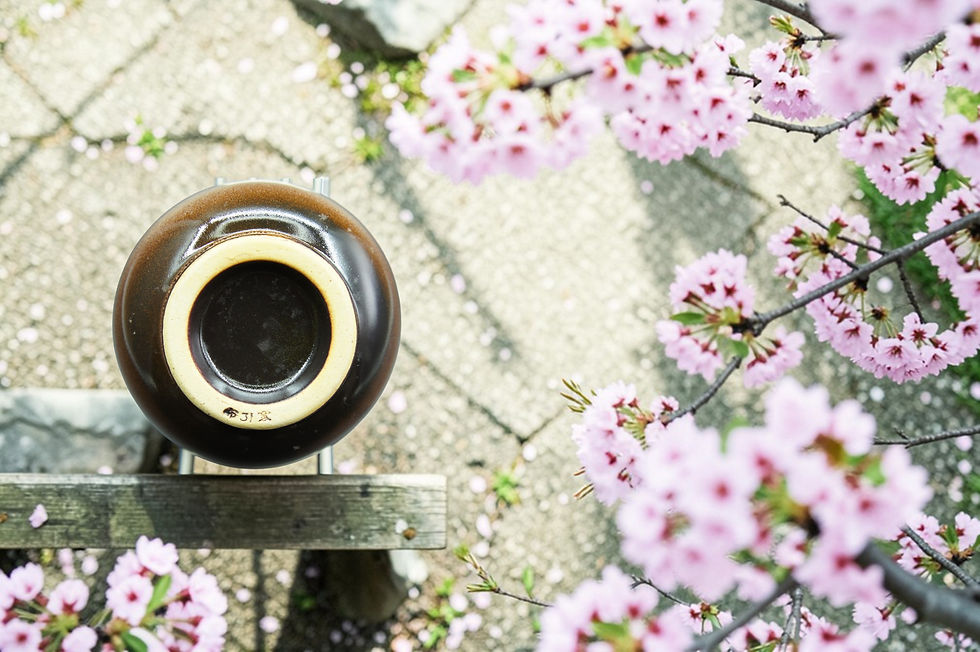 サムネイル： Nunohiki - Sakura Pottery Round mouth small Cup - Blue color