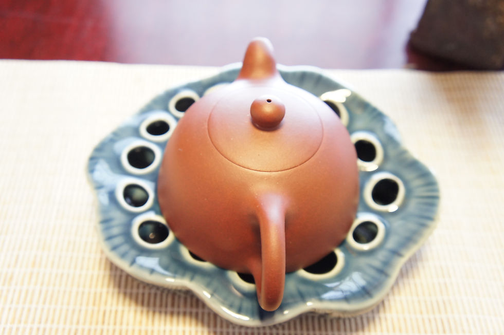 Thumbnail: Big Ear Round Bottom purple clay teapot