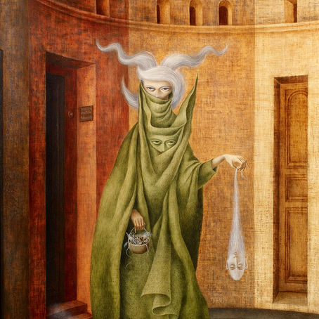 mujer saliendo del psicoanalista, Remedios Varo, 1960