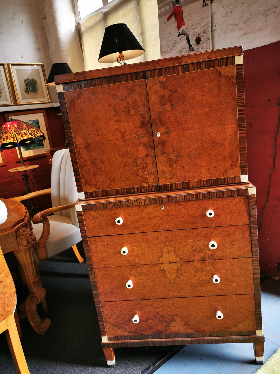 Thumbnail: Art deco cocktail  cabinet on chest c 1930