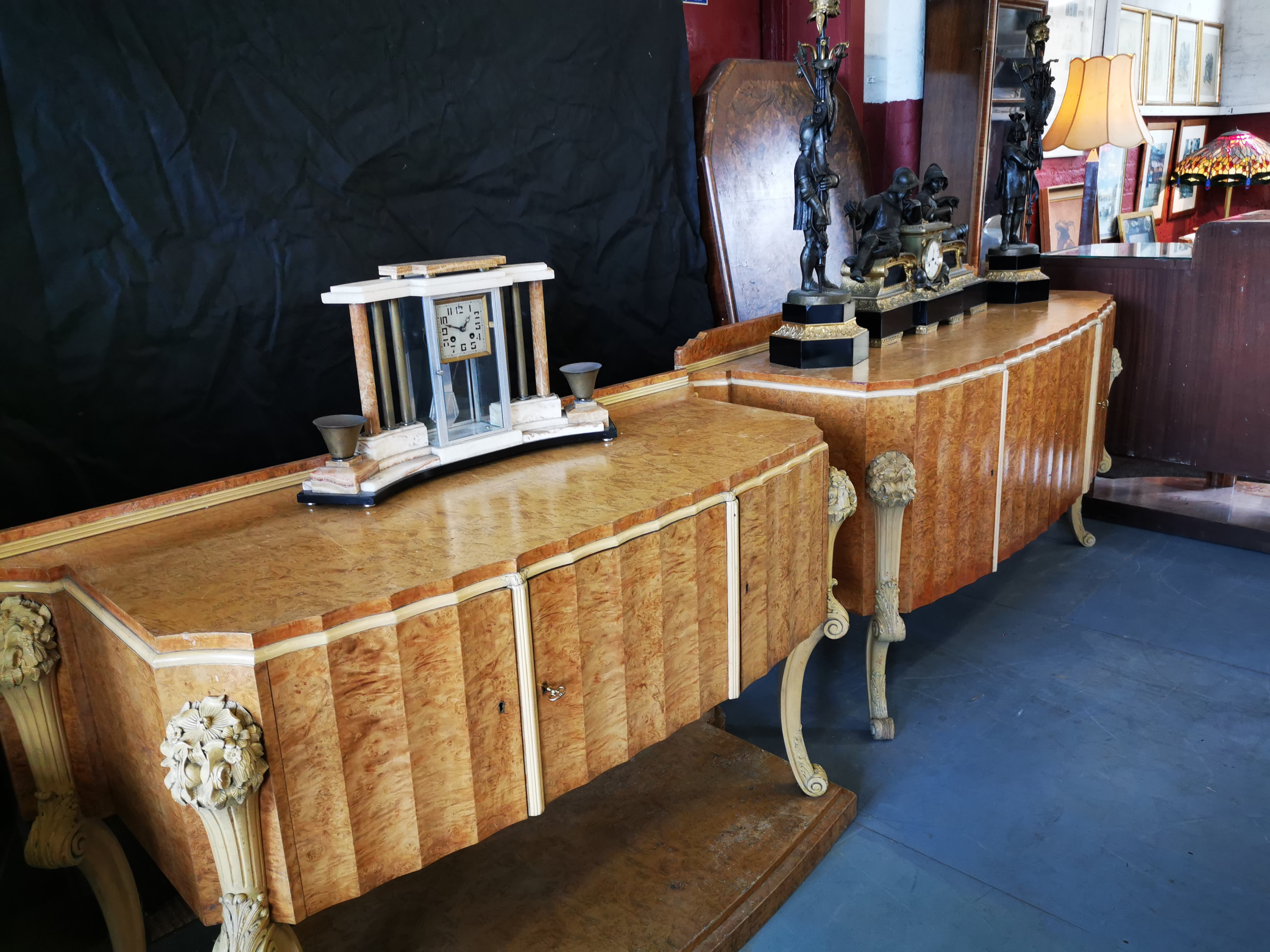 H & L Epstein Art Deco Side Cabinets c 1930s