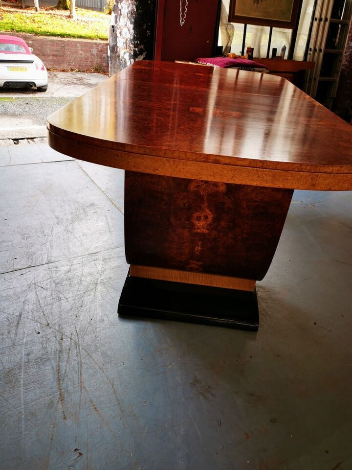 Thumbnail: Burr Walnut Art Deco suite c 1935 Epstein Hille Adam's.