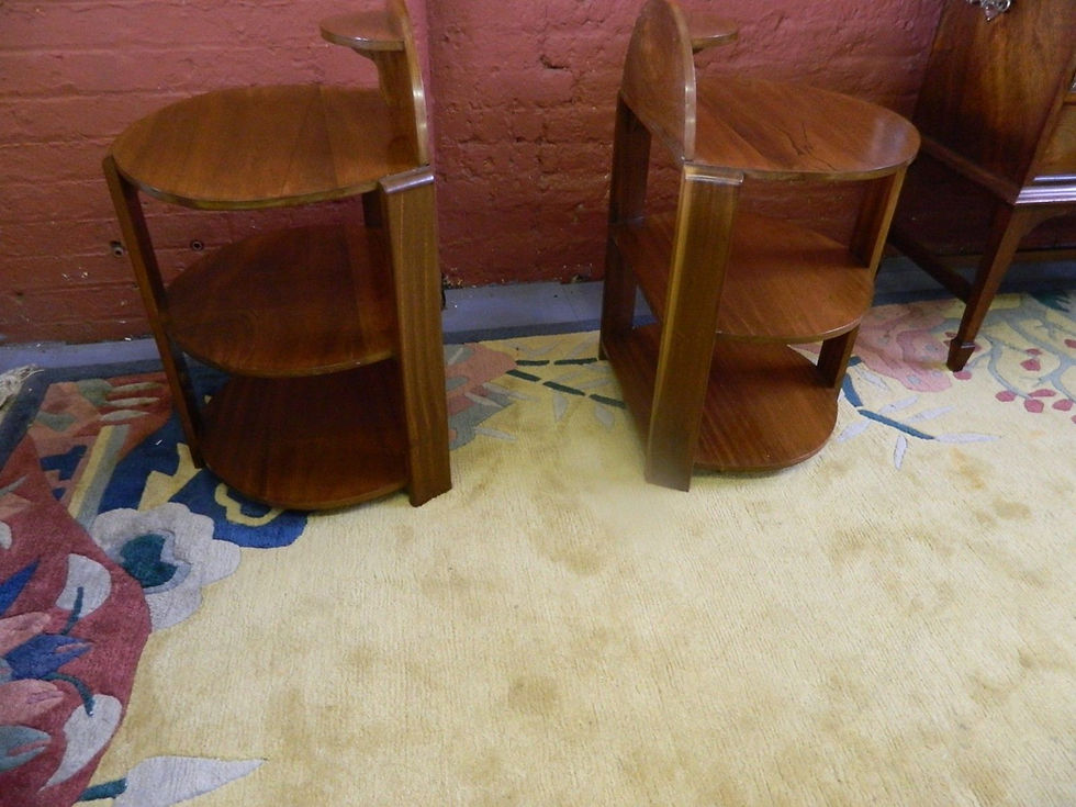 Thumbnail: FINE QUALITY SOLID WALNUT SIDE TABLES TABLE C 1930