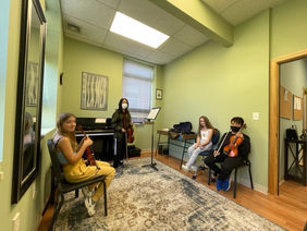 Village Youth Conservatory students during private lesson in Newton, MA