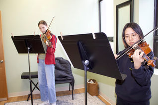 Village Youth Conservatory students during private lesson in Newton, MA