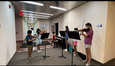 Village Youth Conservatory students during private lesson in Newton, MA