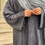 Thumbnail: Haleema Open Abaya (Charcoal)