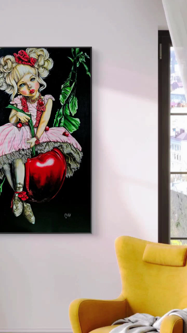 Thumbnail: LITTLE MISS CHERRY - Acrylic Painting