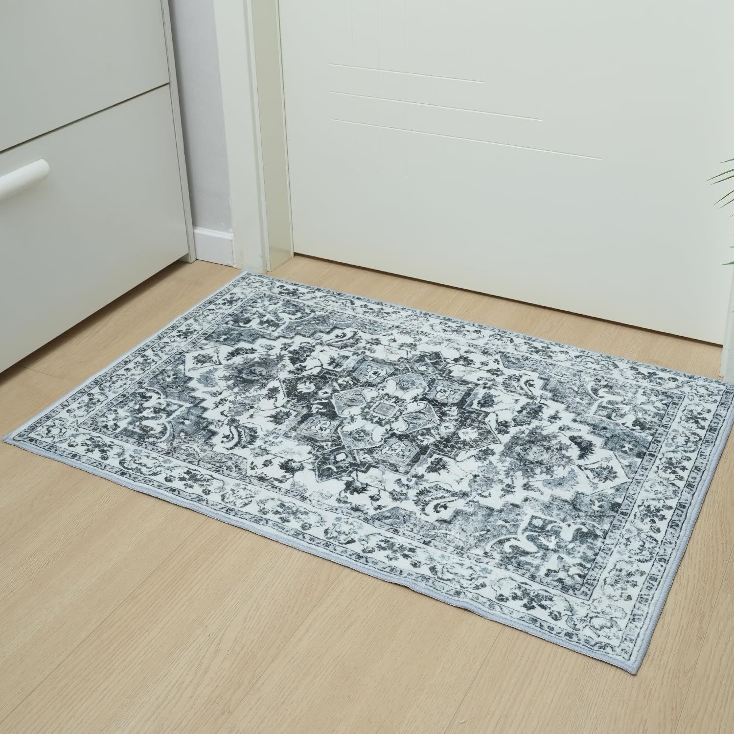 Vintage Floral Washable Area Rug