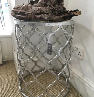 round silver side table living room round silver side table 195 sheepskin stool 235 10 off available in range of colours round silver side table living room round silver side table 195 sheepskin stool 235 10 off available in range of colours