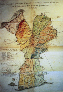Mappa topografica dell'agro di Lanciano - 1908 