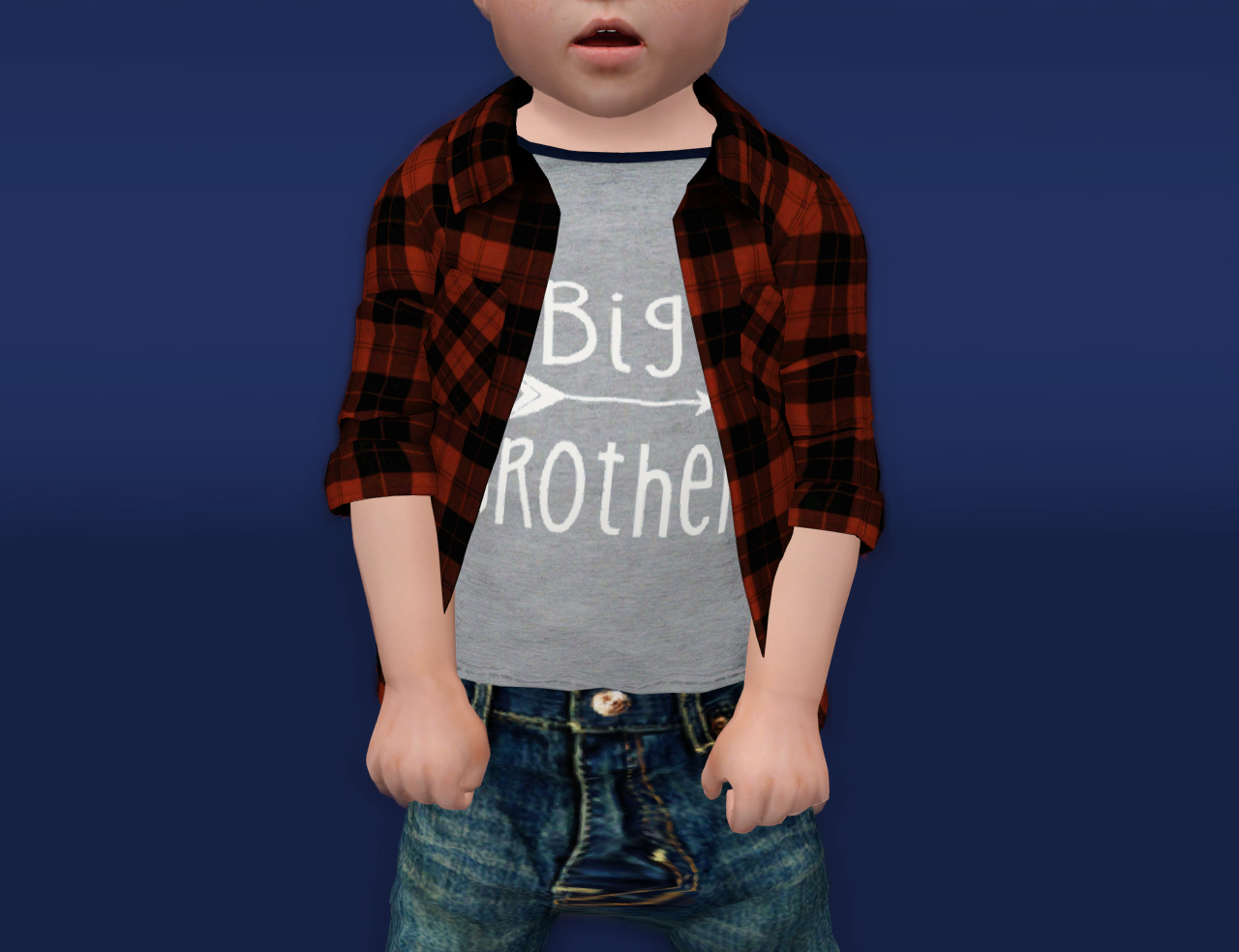 TODDLER ROLLED PLAID SHIRT