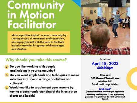 Community In Motion Facilitator Training Opportunity