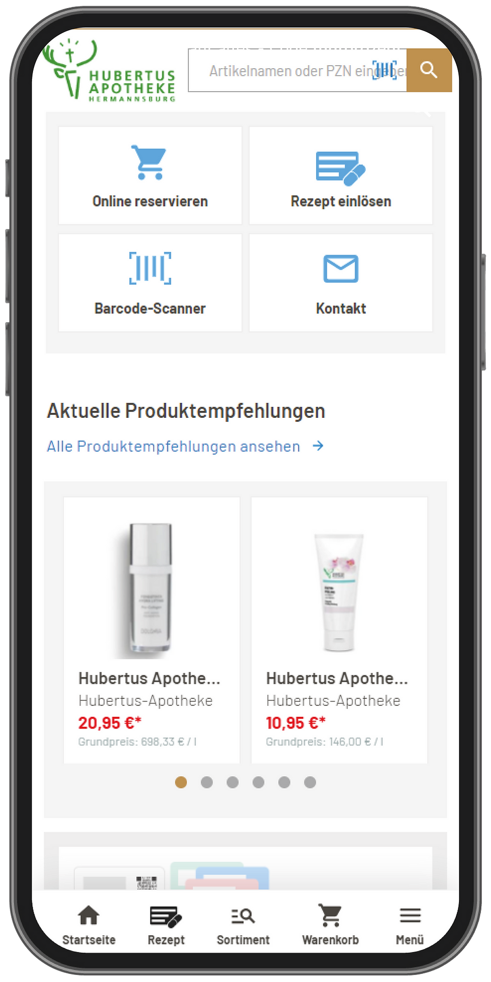 WAVE App für die Hubertus-Apotheke in Hermannsburg