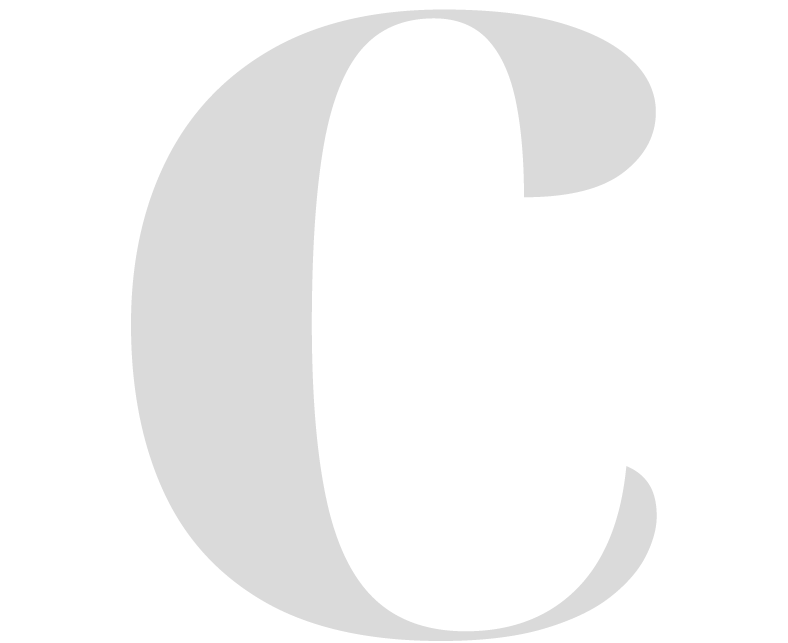 letter c for construction and fine cleaning