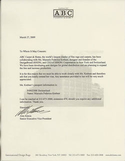 Manuela Federica, Alex Kimia, Visa Extension Request