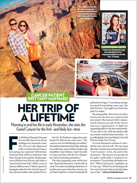 Brittany Maynard's Grand Canyon trip