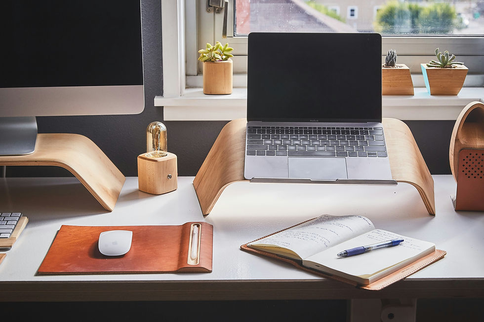 Office desk with computer