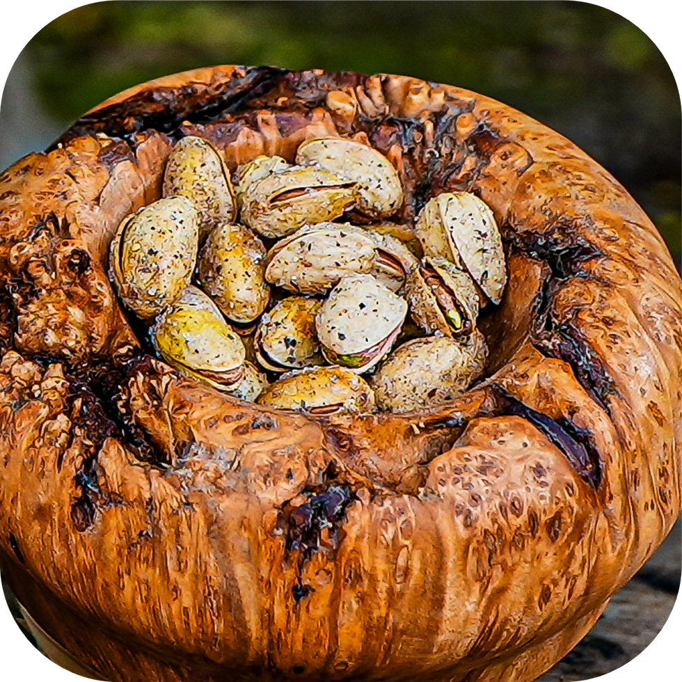 Thumbnail: Salt and pepper pistachios in a bowl