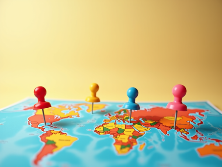 Pins on World Map
