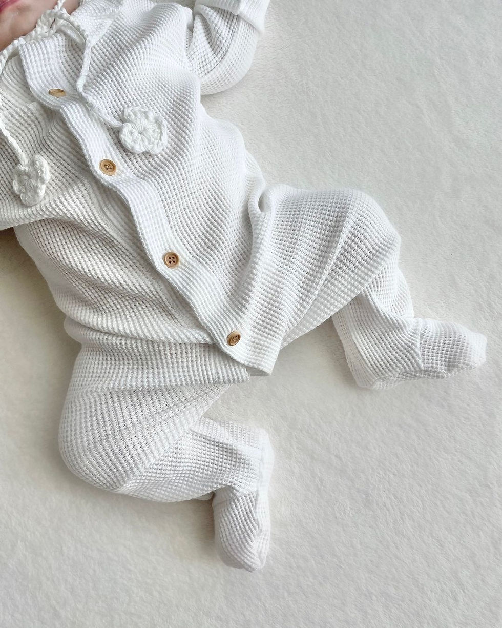 Thumbnail: Newborn Waffle Plum Bodysuit